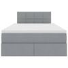 vidaXL Aufbewahrungsbett mit Matratze Hellgrau 120 x 190 cm