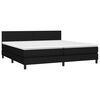 vidaXL Boxspringbett mit Matratze & LED Schwarz 200x200 cm Stoff