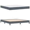 vidaXL Boxspringbett mit Matratze Dunkelgrau 180 x 220 cm Stoff