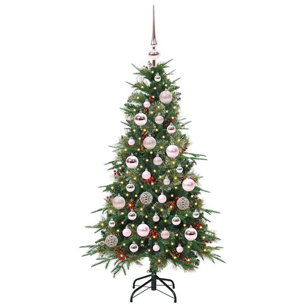 vidaXL K&uuml;nstlicher klappbarer Weihnachtsbaum Gr&uuml;n 120 cm PE und PVC