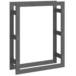 vidaXL Kaminholzregal Grau 80x25x100 cm Massivholz Kiefer