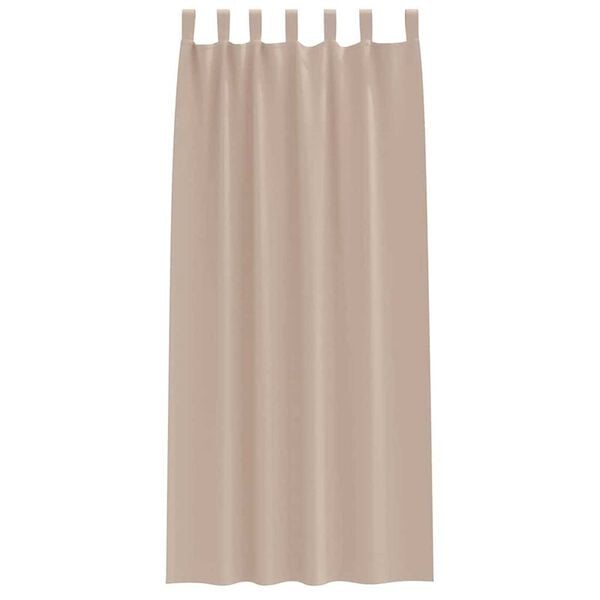 vidaXL Verdunkelungs-Vorh&auml;nge mit Ringen 2 pcs Taupe 260 x 140 cm