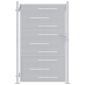 vidaXL Gartentor 85 x 120 cm Edelstahl Silber Abschlie&szlig;bar
