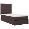 vidaXL Ottoman-Bett mit Matratze Dunkelbraun 100x200 cm Stoff