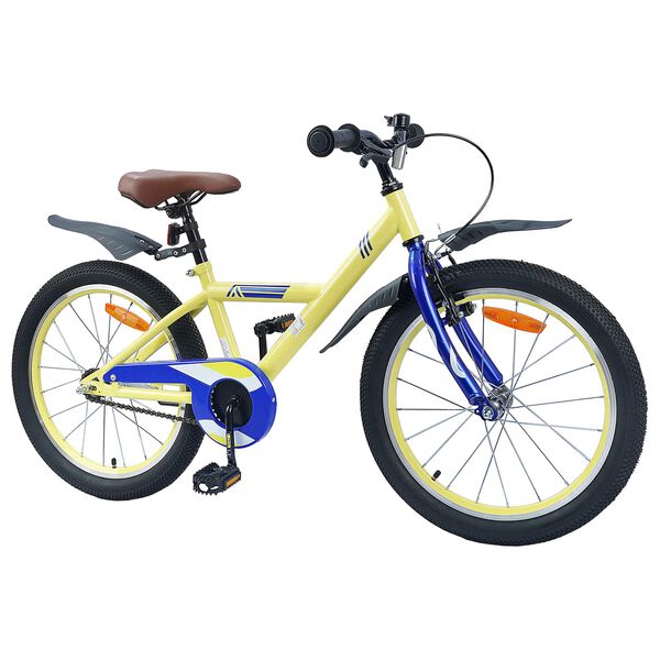 vidaXL Kinderfahrrad 18 Zoll f&uuml;r 5-7 Jahre alt Gelb