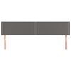 vidaXL Kopfteile Grau 180x5x78/88 cm Kunstleder