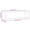 vidaXL Küchenregal Stapelbar Betongrau 50x15x16 cm Holzwerkstoff