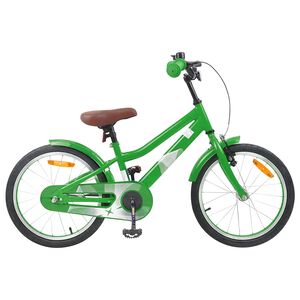 vidaXL Kinderfahrrad 18 Zoll f&uuml;r 5-7 Jahre alt Gr&uuml;n