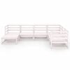 vidaXL 7-tlg. Garten-Lounge-Set Wei&szlig; Kiefer Massivholz