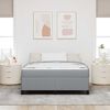 vidaXL Boxspringbett Hellgrau 140 x 200 cm Stoff