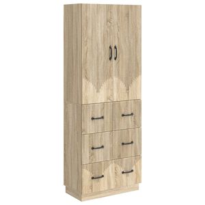 vidaXL Schrankset 2 pcs Sonoma-Eiche 66 x 34,5 x 87 cm Holzwerkstoff