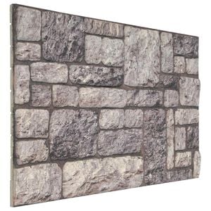 vidaXL Wandpaneele 10 stk. 100 x 50 cm Grau und Wei&szlig; EPS-Schaum