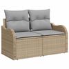 vidaXL Garten-Sofa-Set mit Kissen mit Kissen 8 pcs Beige und Hellgrau