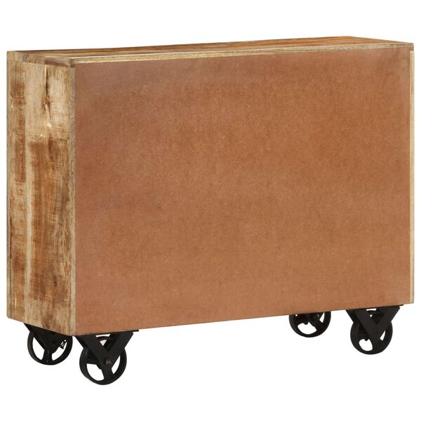 vidaXL Sideboard 80x30x65 cm Massives Raues Mangoholz