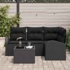 vidaXL Gartensofa-set 5 pcs Schwarz Poly-Rattan
