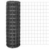 vidaXL Eurozaun Stahl 10 x 1,2 m Grau