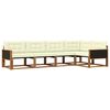 vidaXL Outdoor-Sofagarnitur mit Kissen 5 pcs Natur und Creme