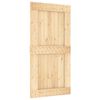 vidaXL Schiebet&uuml;r NARVIK Nat&uuml;rlich und Schwarz 100 x 210 cm (213,5 cm)
