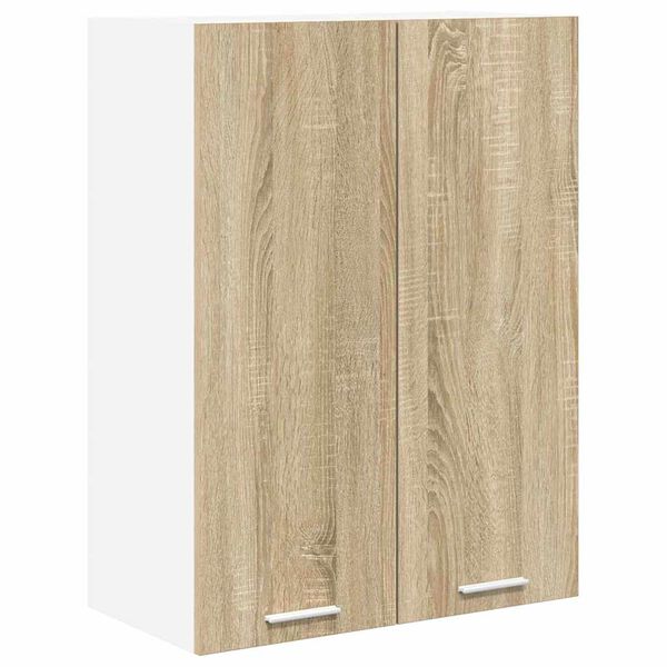 vidaXL H&auml;ngeschrank mit T&uuml;r Sonoma-Eiche 60 x 31 x 80 cm Holzwerkstoff