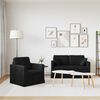 vidaXL Sofa 2 pcs Schwarz