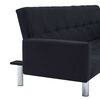 vidaXL Schlafsofa mit Armlehnen Schwarz Polyester