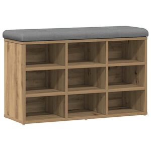 vidaXL Schuhbank Artisan-Eiche 82x32x50 cm Holzwerkstoff