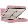 vidaXL Ottoman-Bett mit Matratzen & LEDs Rosa 200x200 cm Samt