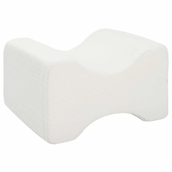 vidaXL Knee Pillow Wei&szlig; Memory-Schaum und Polyester 26 x 21,5 x 15 cm