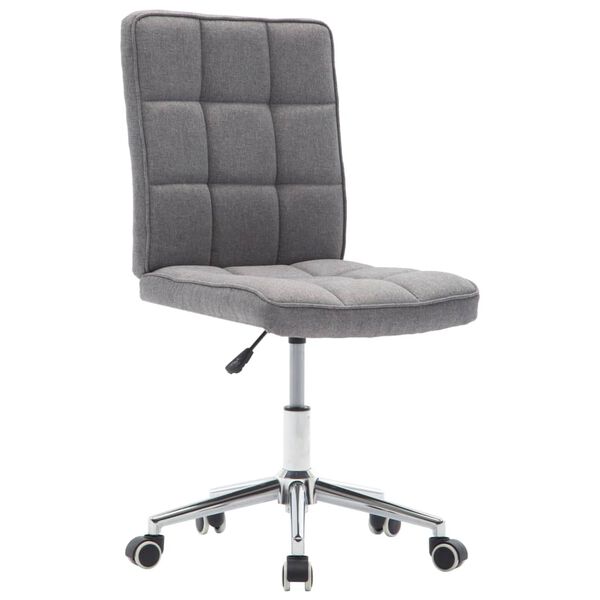 vidaXL Esszimmerst&uuml;hle 2 Stk. Hellgrau Stoff