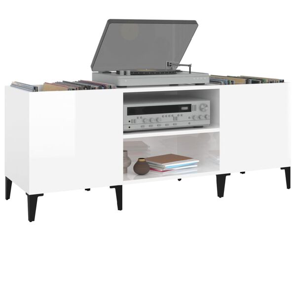 vidaXL Plattenschrank Wei&szlig; 121x38x48 cm Holzwerkstoff