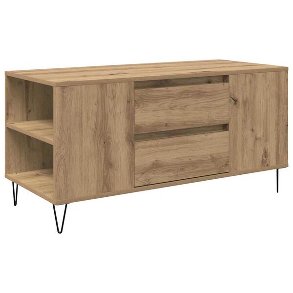 vidaXL Couchtisch Artisan-Eiche 102 x 44,5 x 50 cm Holzwerkstoff