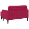 vidaXL 2-Sitzer-Sofa mit Chaiselongue L-Form Weinrot 125 cm Samt