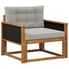 vidaXL Outdoor Mittelsofa Natur und Hellgrau 83 x 91 x 73 cm