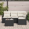 vidaXL Sofa Set 5 pcs Schwarz Poly-Rattan