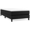 vidaXL Boxspringbettgestell Schwarz 90x200 cm Kunstleder