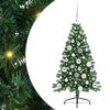 vidaXL Künstlicher vorbeleuchteter Weihnachtsbaum Grün 120 cm PVC