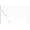vidaXL Zaunpfosten Silber 50 x 1,4 m (13 mm Maschenweite) Stahl