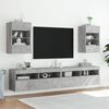 vidaXL TV-Wandschrank mit LED-Leuchten Betongrau 40x30x60,5 cm
