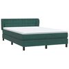 vidaXL Boxspringbett mit Matratze Dunkelgr&uuml;n 140x210 cm Samt