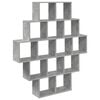 vidaXL Wandregal Betongrau 120 x 20 x 136 cm Holzwerkstoff