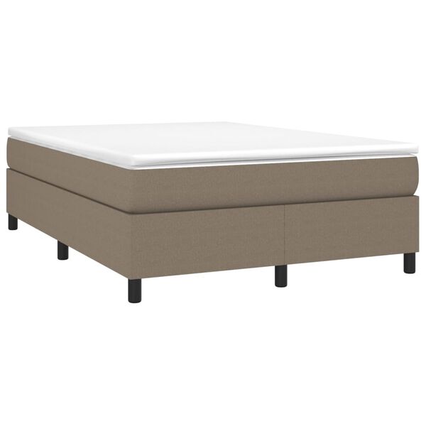 vidaXL Boxspringbettgestell Taupe 140x190 cm Stoff