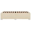 vidaXL Bettgestell ohne Matratze Creme 100x200 cm Stoff