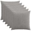 vidaXL Kissenbezug 6 pcs HEERLEN Hellgrau 70 x 70 cm Cord