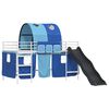 vidaXL Kinder-Etagenbett Wei&szlig; und Blau 79,5 x 200 cm Metall