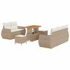 vidaXL Gartensofa-set 8 pcs Beige Poly-Rattan