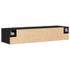 vidaXL Wandschrank Schwarz Eichen-Optik 102 x 30 x 20 cm Holzwerkstoff