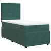 vidaXL Boxspringbett mit Matratze Dunkelgr&uuml;n 80x200 cm Samt