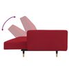 vidaXL Schlafsofa 2-Sitzer mit 2 Kissen Weinrot Samt