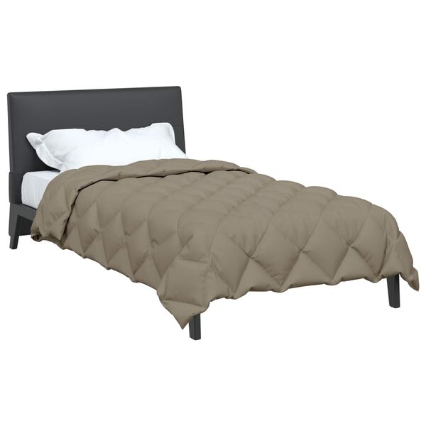 vidaXL Winterbettdecke Hellgrau 200 x 135 cm Mikrofaser