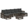 vidaXL Gartensofa-set 8 pcs Grau und Dunkelgrau Poly-Rattan